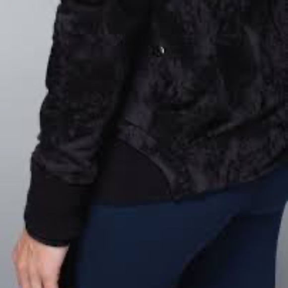 Lululemon To Class Jacket Sea Bed Black Deep Coal / Black w/Thumb Holes Sz 6 - Picture 2 of 15